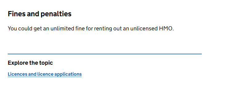 House in multiple occupation licence